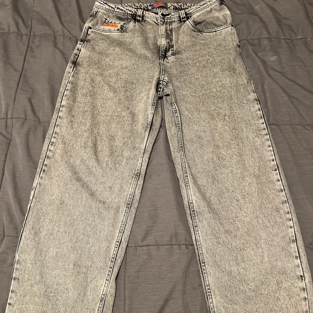 Empyre Black Acid Wash Relaxed Jeans